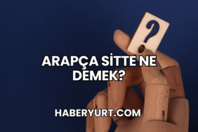 Arapça Sitte Ne Demek?