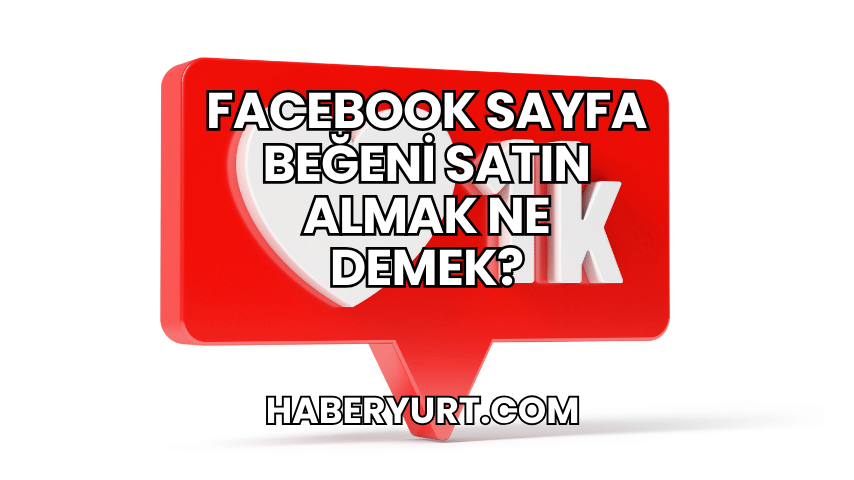 Facebook Sayfa Beğeni Satın Almak Ne Demek?