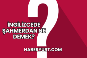 İngilizcede Şahmerdan Ne Demek?