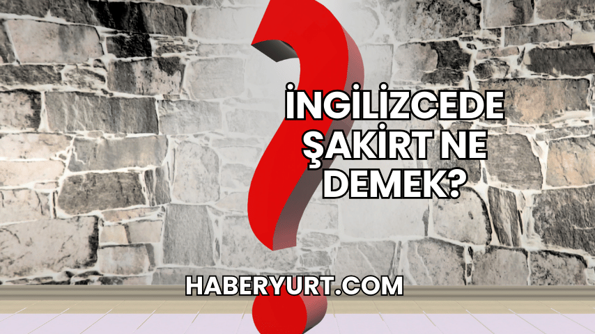 İngilizcede Şakirt Ne Demek?