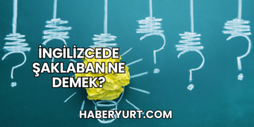 İngilizcede Şaklaban Ne Demek?