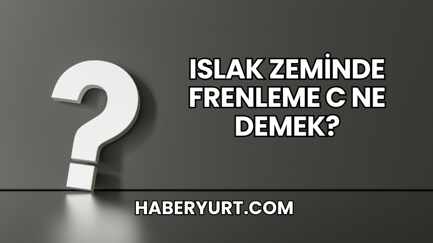 Islak Zeminde Frenleme C Ne Demek?