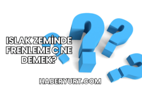 Islak Zeminde Frenleme C Ne Demek?