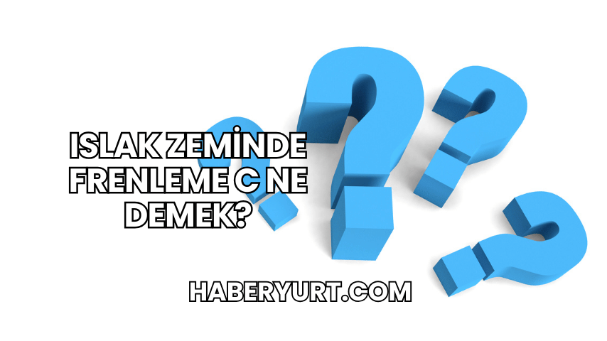 Islak Zeminde Frenleme C Ne Demek?