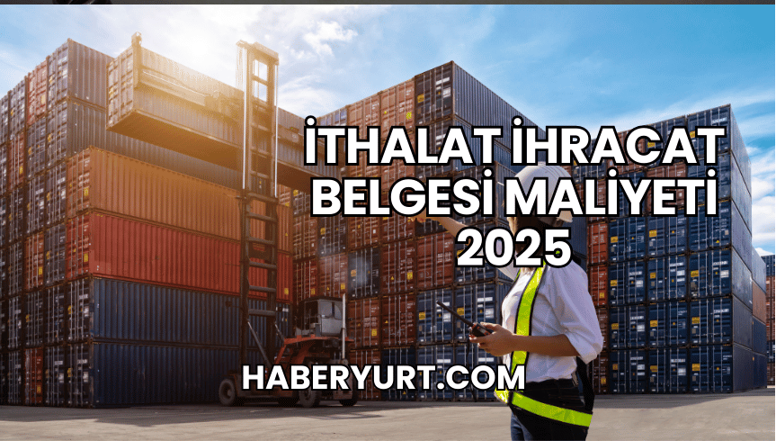 İthalat İhracat Belgesi Maliyeti 2025