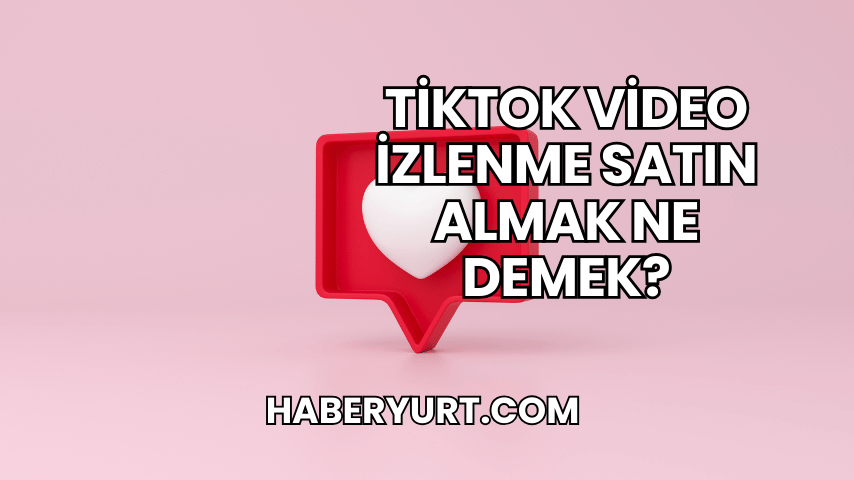 TikTok Video İzlenme Satın Almak Ne Demek?