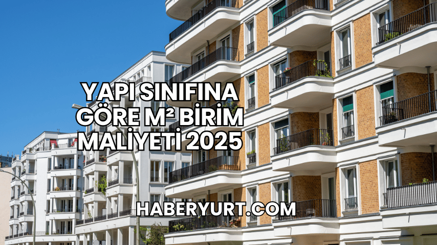 Yapı Sınıfına Göre m² Birim Maliyeti 2025