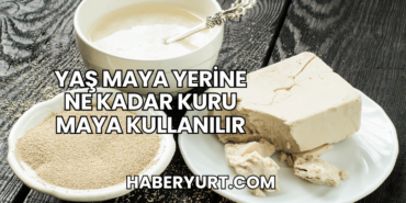 Yaş Maya Yerine Ne Kadar Kuru Maya Kullanılır